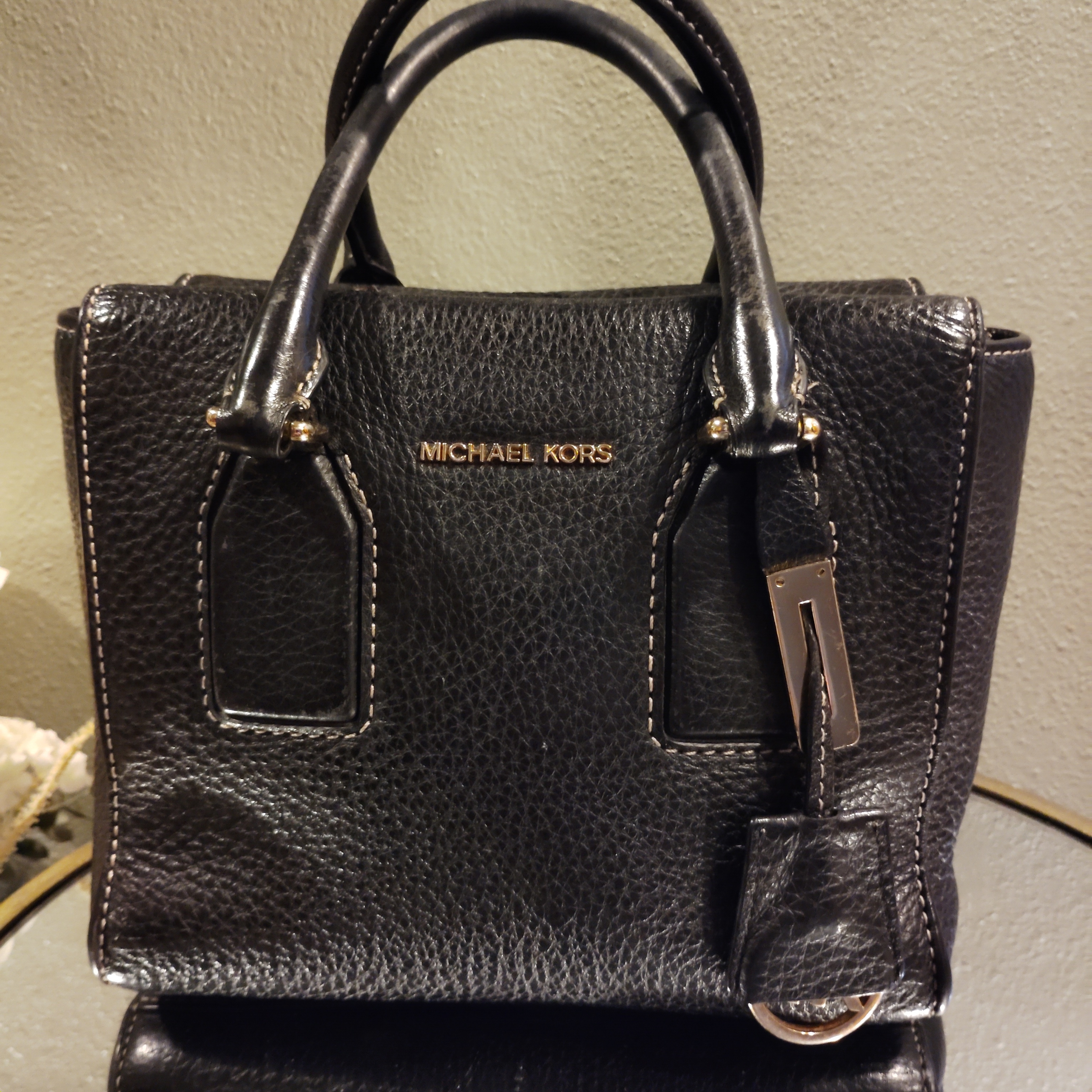 Michael Kors Selby Top Zip Satchel In Black